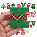 Christmas Handmade Felt Embroidery Iron on Letters Patch Christmas Letters Patch