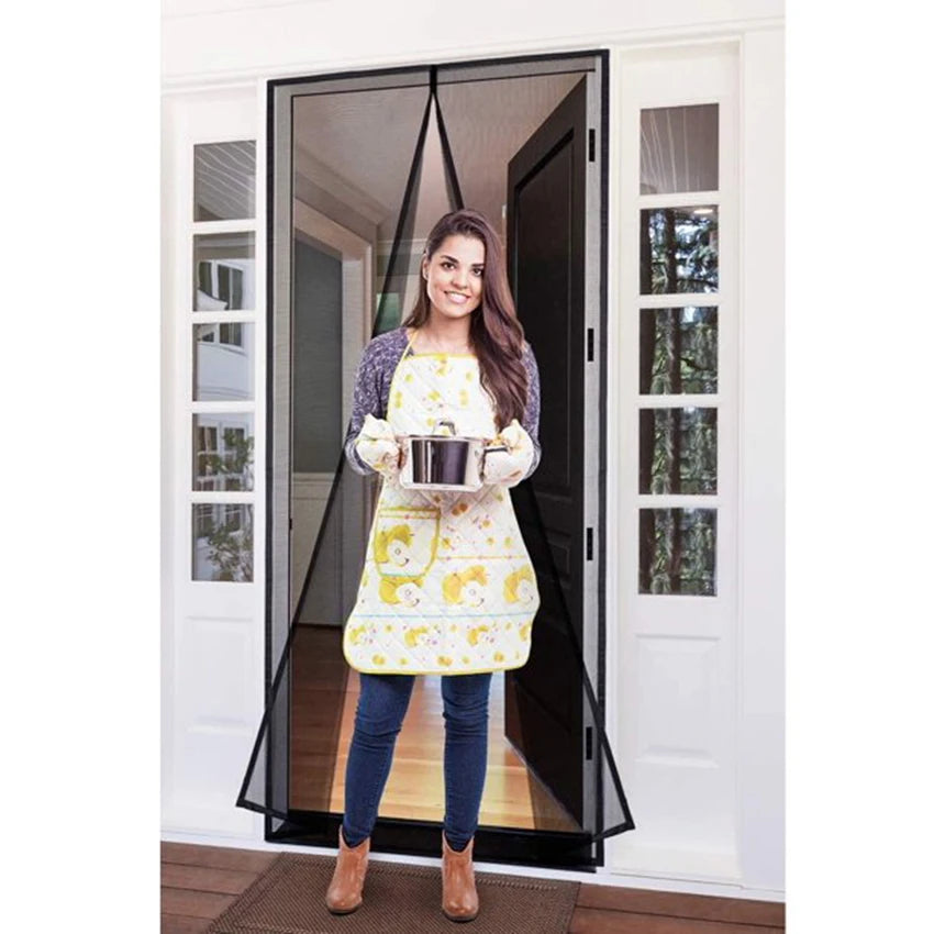 Summer Style Mesh Magnetic Soft Door Curtain Mosquito Protection Net Door Magnets Curtains Mosquito Net for Window Mesh Screen