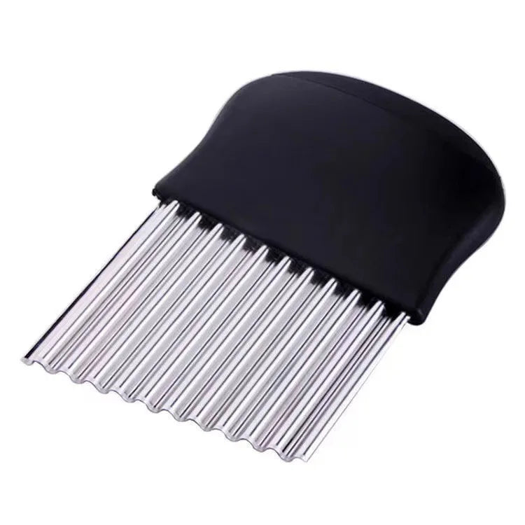 Stainless Steel Crinkle Cutter Knife Potato Knife Cutter French Fry Slicer Potato Cutter Fruit Vegetable Wavy Chopper Knife