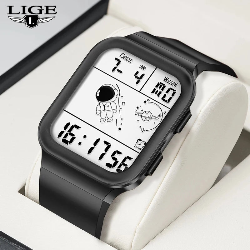 LIGE LG8972 Sport Digital Men Watch LED Fashion Watches for Male Chronograph Electronic Wristwatch 30m Waterproof Clock