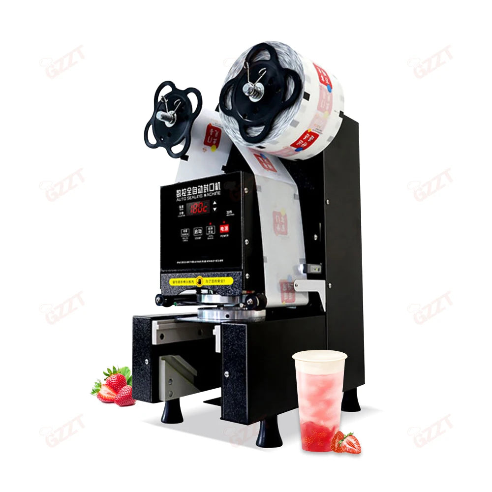 90/95/98/120mm Coffee Bubble Tea Cup Ice Cream Pint Contain Paper Cup Sealer Sealing Machine Automatic to Seal Disposable Cup