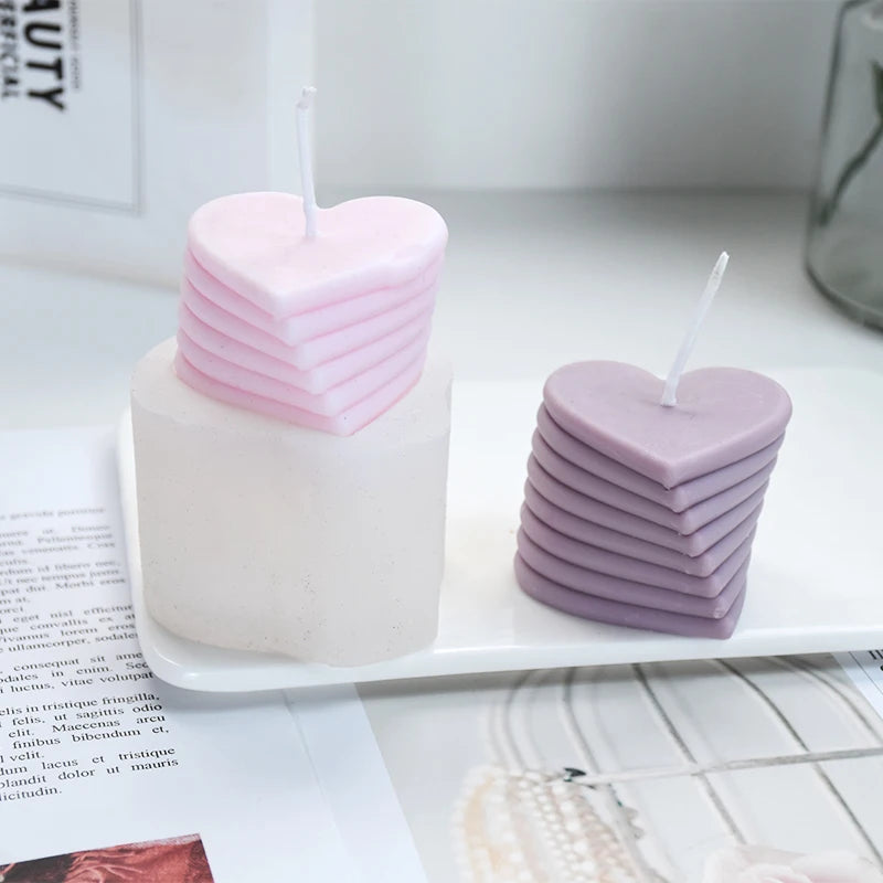 Heart Shaped Candle Maker Mold Love Handmade Soap Gypsum Scented Wax Candle Mold
