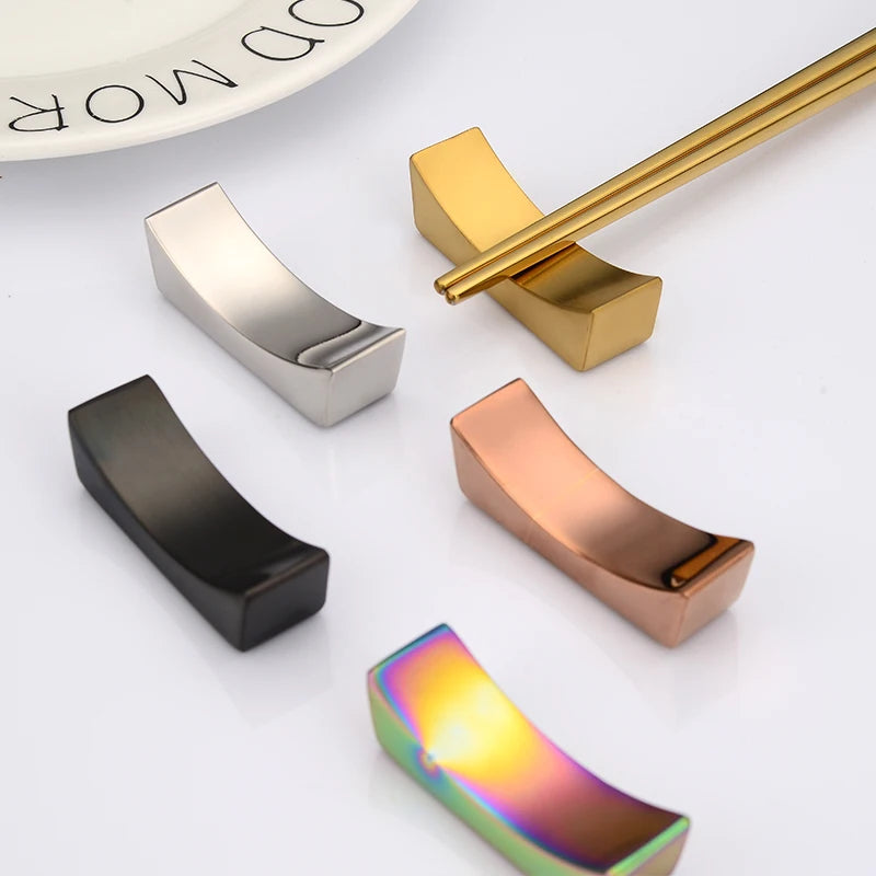 Chinese Family Hotel Use Hotel Restaurant Reusable Metal Spoon Stand Stainless Steel Custom Chopstick Holder Rest