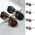 DL Glasses 2025 New Classic Square Women's Sunglasses Custom Logo Designer Metal Double Bridge Retro Punk Sun Shades UV400