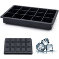 Kitchen BPA Free Reusable Easy to Release 15 Cavity Large Size Ice Ball Tray Maker Silicone Ice Cube Molds with Removable Lids