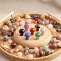 Wholesale Natural Crystal Crafts Crystal Carving Cute Rose Quartz Mushrooms Mix Material Tiny Gift