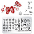 NAP006 Tamax 12 Style Stainless Steel Nail Art Stamping Plates Kit for Manicure and Nail Design Christmas Theme