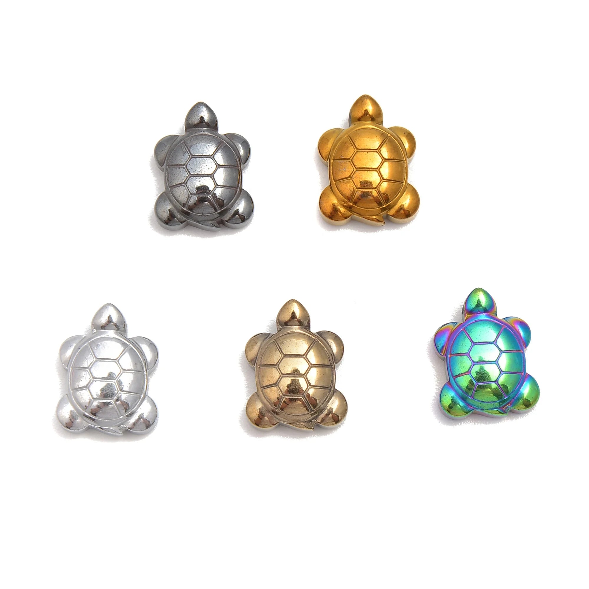 High Fashion 13x17mm Mix Colors Hematite Turtle Pendant for Jewelry Making