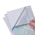 Broken Glass Pattern Holographic Waterproof Inkjet Vinyl Self Adhesive Blank Printable Sticker Paper Photo Frame Candle A4 Size