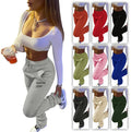 Evertop OEM/ODM Plus Size Casual Printed Autumn Fleece High Waist Pencil Pants Women