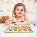 Montessori Toys Magnetic Color and Number Matching Game Wooden Maze Board Learning Resources Education Toys for Preschool Kids