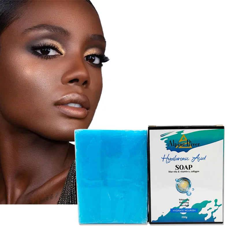 Private Label LANORIENT Natural Organic Vitamin E Blue NILA Skin Moisturizing Lightening Handmade Soap