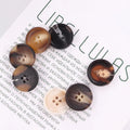 Wholesale Sewing Suit Fashion Design Four Eyes Resin Style Woolen Coat Horn Texture Button
