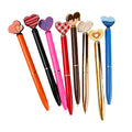YF High Quality Cute Crystal Ballpoint Pen Kids Personalized Logo Heart-Shaped Diamond 1.0mm Writing Width Metal Body Promotions