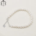B242 5-6mm Natural Pearl Bracelet Minimalist Jewelry Handmade Bead Bracelet with S925 Clasp