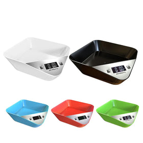 Wholesale Eco-Friendly Battery Powered Solid Design Waterproof IPX5 ABS Material Pet Weighing Food Bowl LCD Display for Cats
