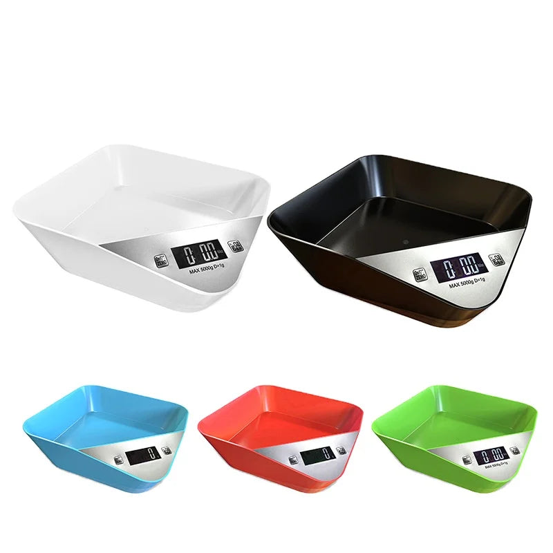 Wholesale Eco-Friendly Battery Powered Solid Design Waterproof IPX5 ABS Material Pet Weighing Food Bowl LCD Display for Cats