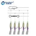 Shareshark Sabiki Rig for Sea Luminous Fishing Lures Combination Silicone Fish Head Fishing Hooks
