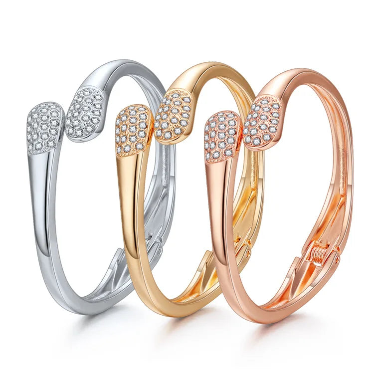 DHJ60203 New Design Trendy Simple Bangle Women Gold Silver Bangle Alloy Bangle Jewelry