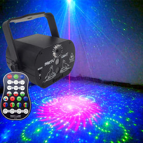 New Mini USB Party Lights Stage Lights Portable Strobe Sound Activated Remote Control Laser Lamp 60 Lighting Effects DJ Disco