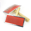 Wholesale Wooden Handle Pet Comb With Protection Point Dog Needle Comb Pet Comb