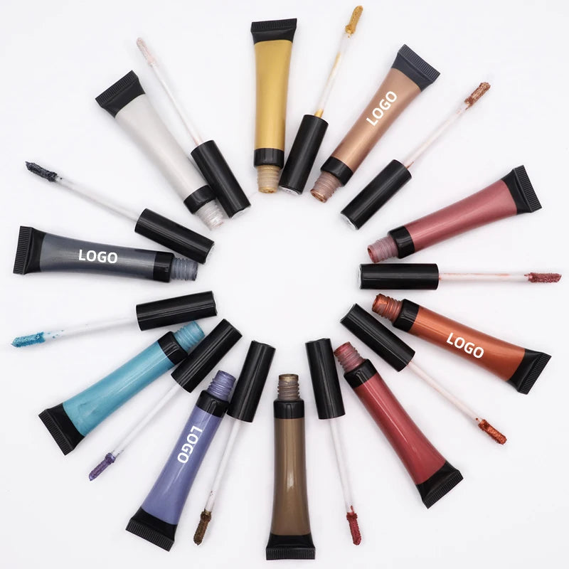OCHAIN OEM Wholesale Waterproof Long Wear Vegan Eyeshadow Shimmer Shiny Metallic Glitter Liquid Eyeshadow Private Label