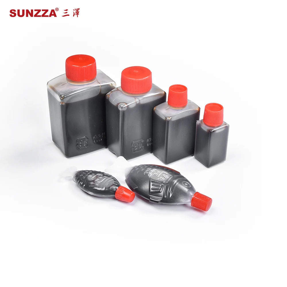 Sunzza Package Transparent Food Grade 2.6/8.2ml Mini Fish-shaped PE Disposable Soy Sauce Bottle With Red Cap