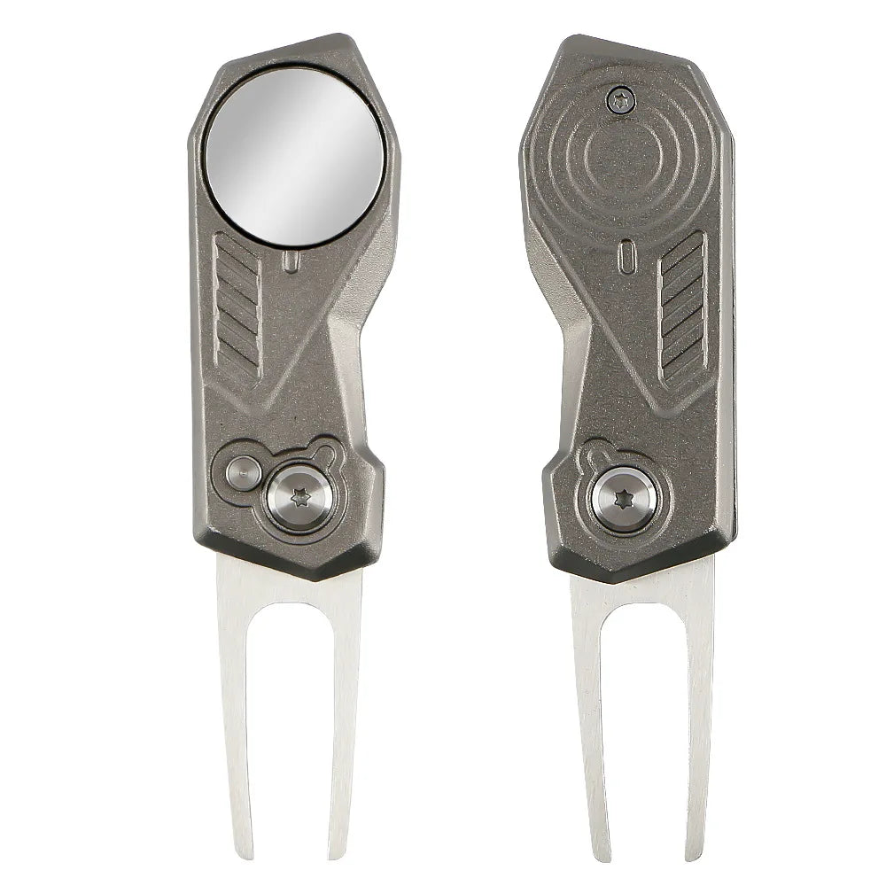 Portable Custom Golf Divot Repair Tool Magnetic Metal Stamped Ball Marker for Convenient Greens Maintenance