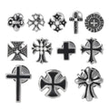 Neo-Gothic Cross Earrings Punk Zircon Stainless Steel Ear Tragus Cartilage Piercing Jewelry Women Men Featuring Pearl Perfect