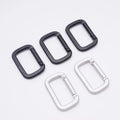53*34mm Square Carabiner Hook Aluminum Carabiner Keychain Wholesale Full Black Rectangle Carabiner Hoook for Bag Bottle Buckle