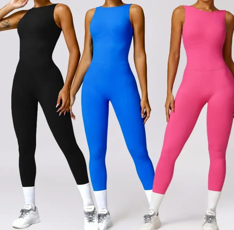 Women's Workout Romper Quick Dry Yoga Leggings Jumpsuits Gym Fitness One Piece Yoga Jumpsuit Women