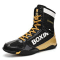 Factory Custom Brand Microfiber Rubber Women Fighting Sports High-top Boots Professional Training Mens Boxing Wrestling Shoes