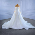 Jancember RSM67315 New Fashion Beading Sequin Detachable Train Mermaid Wedding Dress