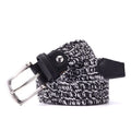 Unisex Hipster Fashion Canvas Webbing Belt New Woven Elastic with Multiple Options Alloy Buckle Decorative Belt