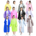 Free Sample Custom Logo Printed Disposable Rain For Poncho Lightweight Adult Portable Qingya PEVA Emergency Hooded Plastic
