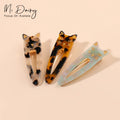 MiDairy Hot Sale Hair Clips Cut Cat Fashion Acetate Hairgrip Accessories for Women Barrette Hairclip Hairpin220388