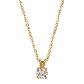 Fashion Jewelry Necklaces Korean Style Clavicle Chain Cold Single Diamond Chain Stainless Steel 18k Gold Zircon Necklace Jewelry