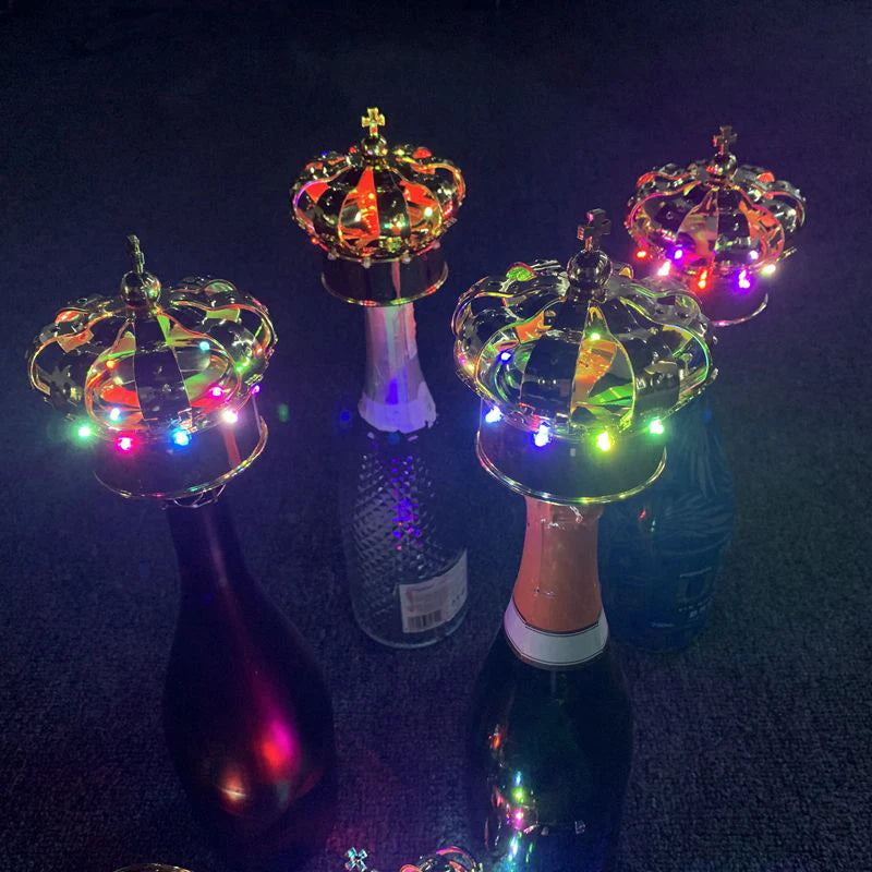Popular Rechargeable LED Champagne Crown Cover Cap Topper LED Sparkler Light Bottle Service LED Strobe Baton for Party Bar