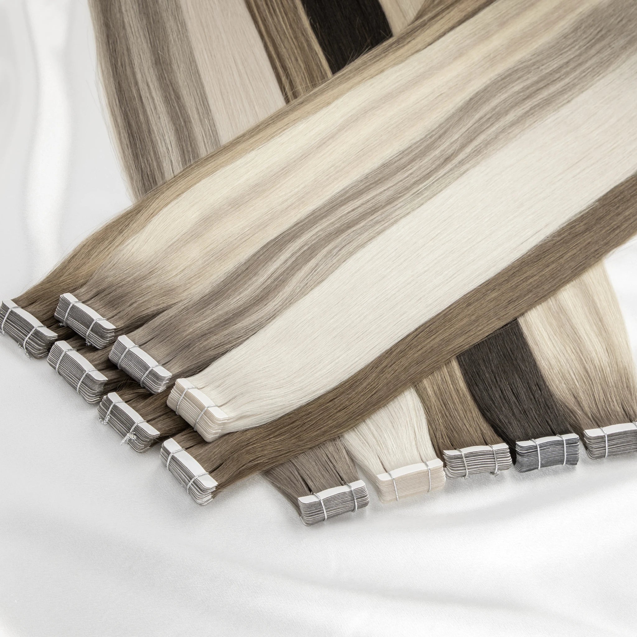Wholesale 100% Tape in Human Hair Extensions Double Drawn Cuticle Tape in Human Hair Extensions
