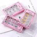 Popular Gold Silver Pink Press on Practice Magnetic Nail Tips Base Stand Holders Display