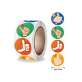 KYW Custom Printed Vinyl Logo Sticker Roll Cute Cartoon Self-Adhesive Paper Labels in Different Shapes for Craft Use