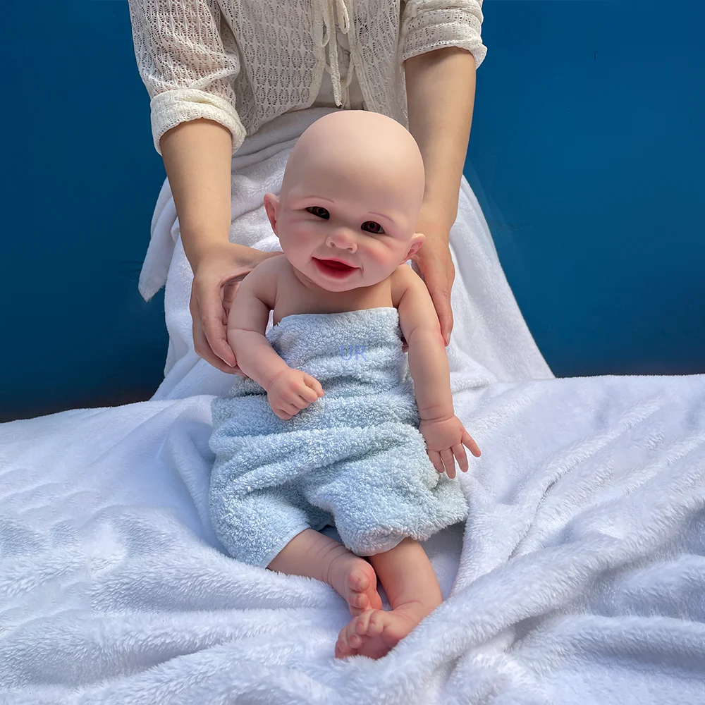 Urchoice 19 Inch Whole Body Silicone Reborn Baby Doll Unpainted Diy Artist Collection for Parents Nursery Babycare Girl Toy