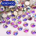 BOBOHOO Top Quality Crystal Glass 2088 Flabtback Bulk 100gross 16 Cuts Non Hot Fix Rhinestone for Dance Dress Rhinestones Jacket