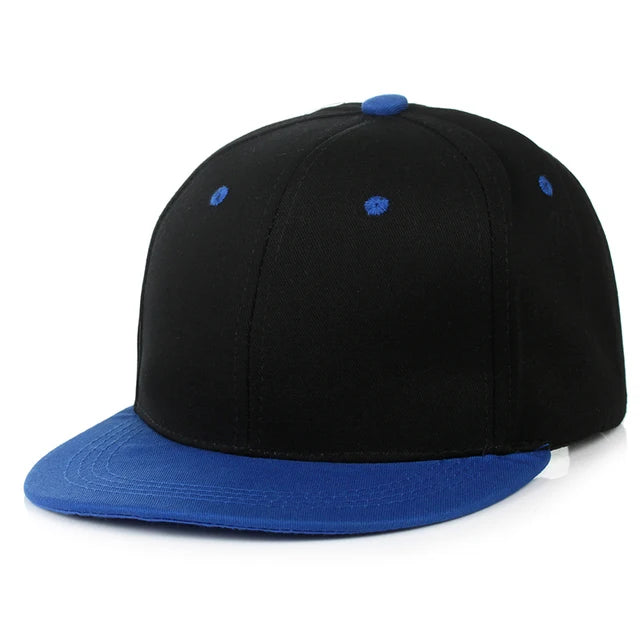 Custom Logo Snapback Hat Cap Hip Hop Style Flat Bill Blank Solid Color Adjustable Size Trucker Cap
