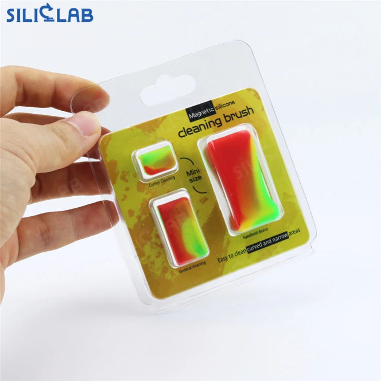 Magnetic Cleaning Brush Three Size in One Set  Easy to Cleaning Curved and Narrow Stain Algae Moss
