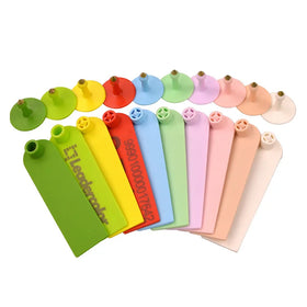 Customized Passive Laser Logo Visual Tag TPU 840~960Mhz UHF RFID Animal Ear Tag for Animal Tracking Management