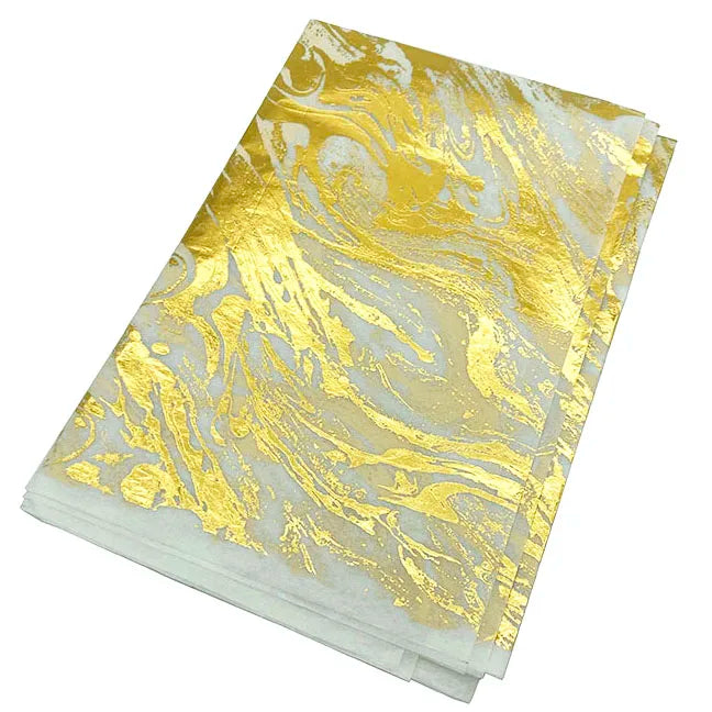 Custom Gold Foil Specialty Paper for Gift Wrapping Micro Logo Bronzing Process with Coating MOQ 100pcs