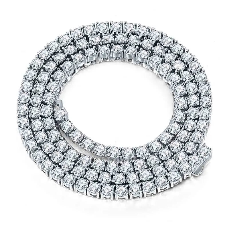 Hiphop Jewelry TK Hot Sale 925s White Gold Plated 4mm White Moissanite Pendant Jewelry Men