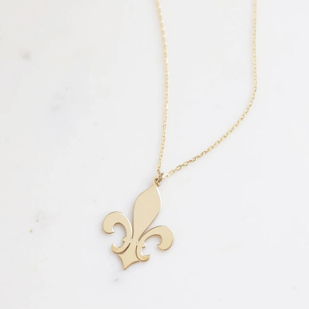 Fleur DE Lis Necklace 316l Stainless Steel Jewelry Wholesale  Collares Para Mujer Artesanal Inoxidable Jewelry Lily Necklace