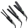 Mesky Hot Sell 2 in 1 Professional  LCD Display Wide Titanium Plate Hair Straightener